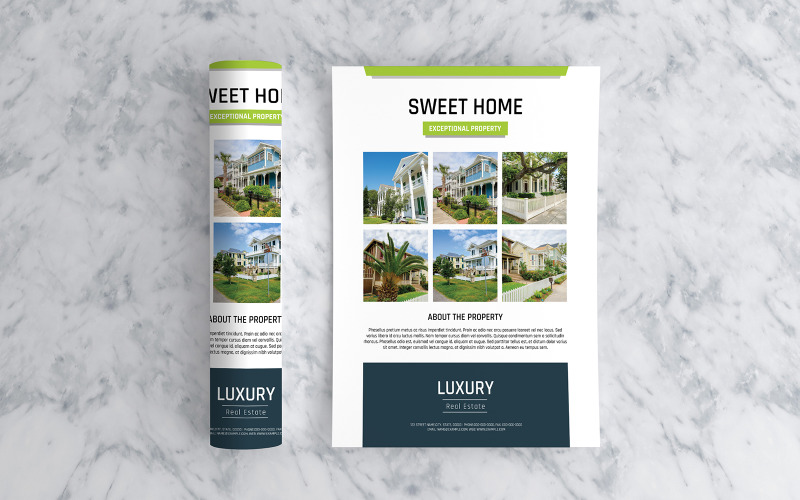 Real Estate Flyer Template | Editable in word, Photoshop and Illustrator Corporate Identity