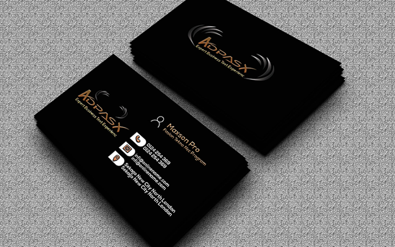 Black corporate business card so-155 Corporate Identity