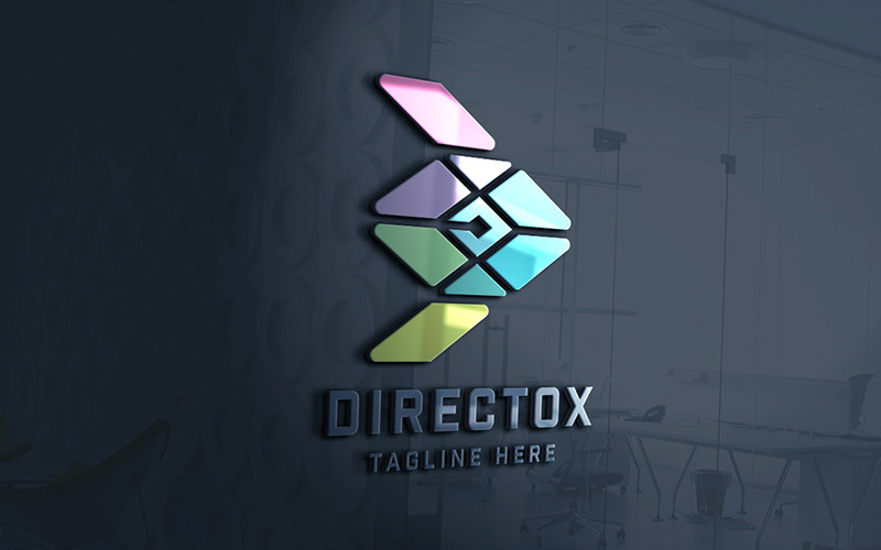 Directox Arrow Side Professional Logo Logo Template