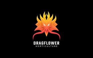 Dragon Flower Gradient Logo