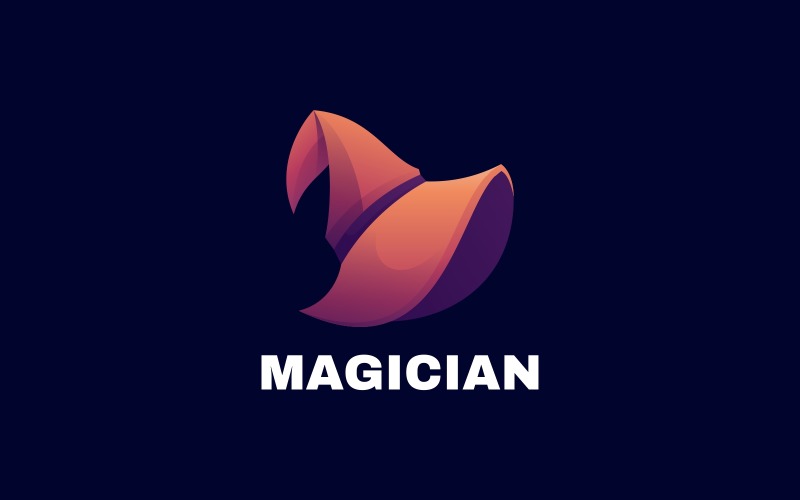 Hat Magician Gradient Logo Logo Template