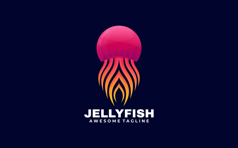 Jellyfish Gradient Colorful Logo Logo Template