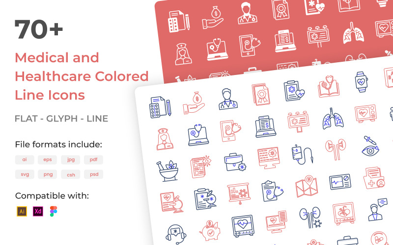 70+ Creative Design Icons of Medical and Healthcare Icon Set