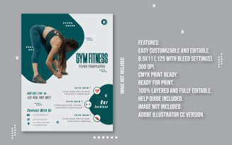 Creative Gym Fitness Promotional Vector Flyer