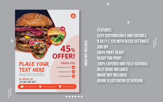 Delicious food Vector flyer design