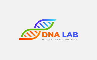 DNA Laboratory Logo, DNA, Genetic Lab Logo Modern, Science Lab