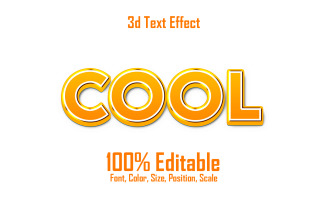 Futuristic 3D Text Effect Illustration