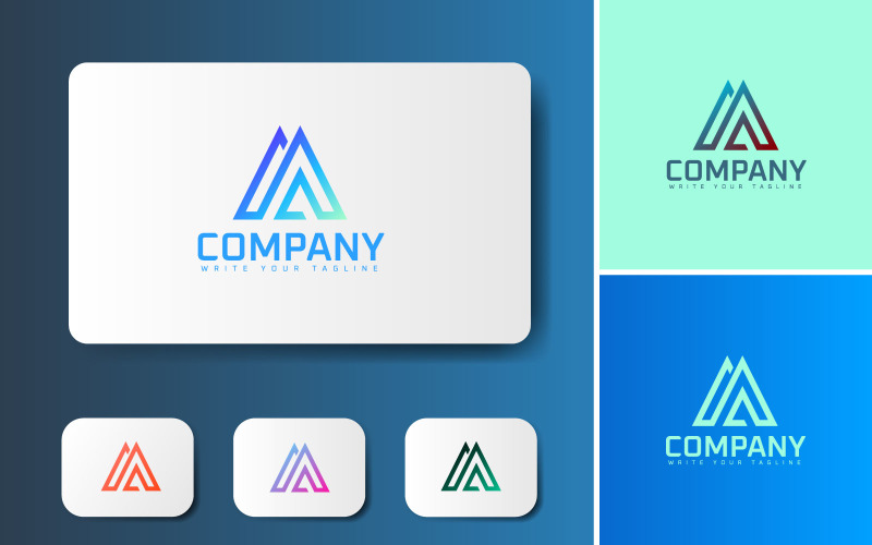 Modern Letter A Logo, Minimal Corporate Business Or Company Logo Template