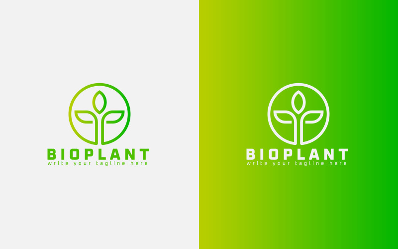 Bio Plant Logo Design, Biology, Eco, Vector Minimal Icon Design Logo Template