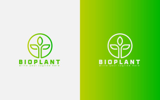 Bio Plant Logo Design, Biology, Eco, Vector Minimal Icon Design