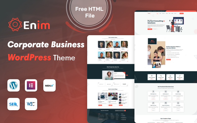 Enim - Corporate Business Wordpress Theme WordPress Theme