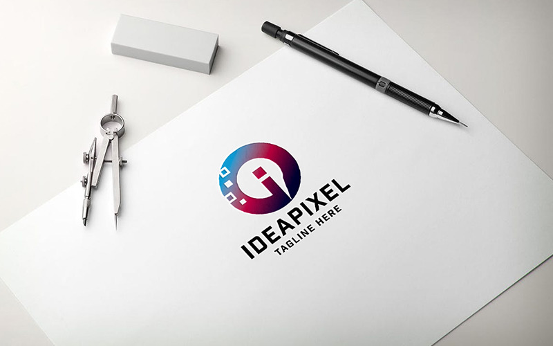Idea Pixel Letter I Professional Logo Logo Template