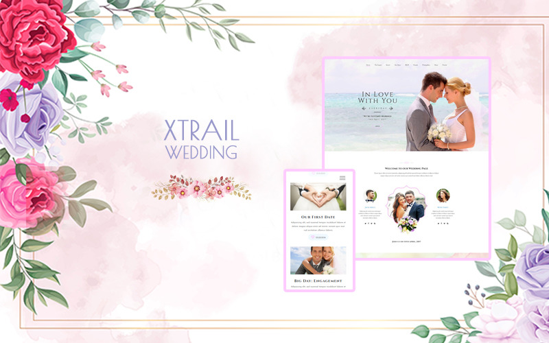 Xtrail Wedding - Your Personal WordPress Wedding Website WordPress Theme
