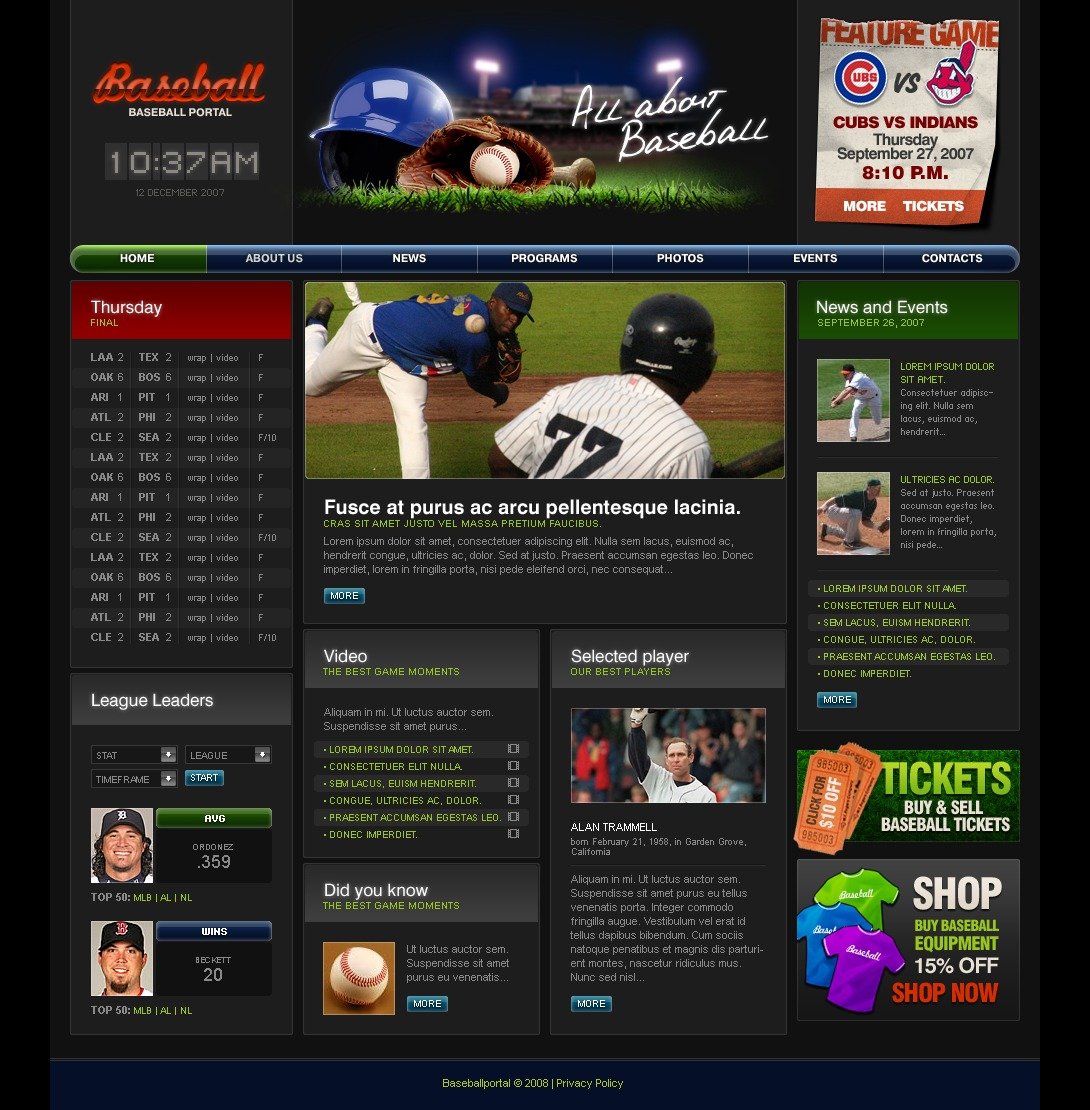 baseball-website-template-19599