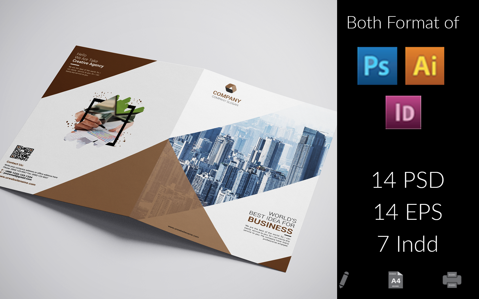 7 Color Bi-Fold Brochure 21 Template