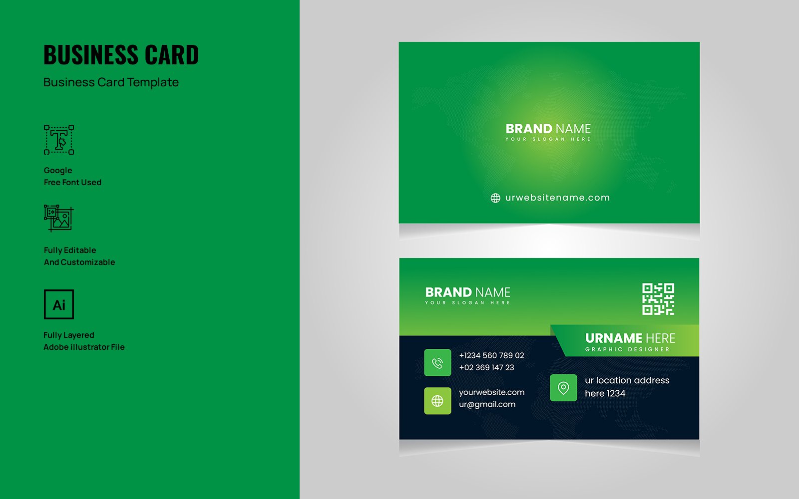 Template #195061 Business Card Webdesign Template - Logo template Preview