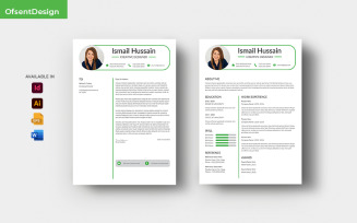 CV Resume With Cover Letter Design