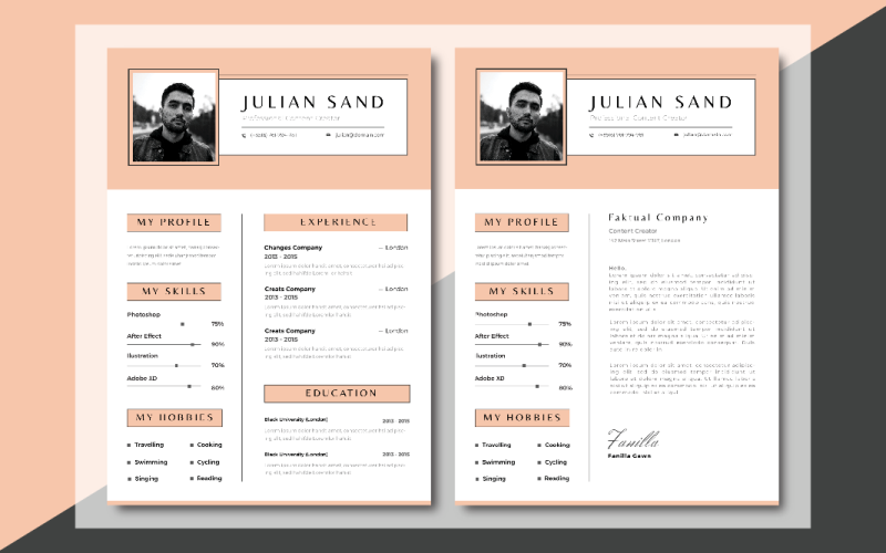 Pink Clean Resume Template