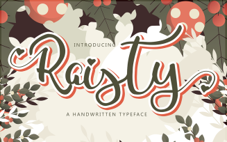 Raisty Hand lettering Script love Font