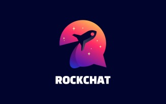 Rocket with Chat Gradient Logo