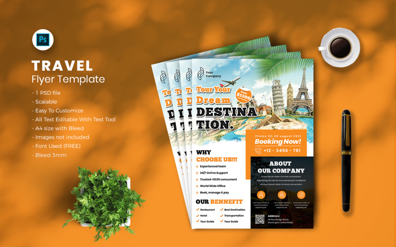 Travel flyer Template vol-12 Corporate Identity