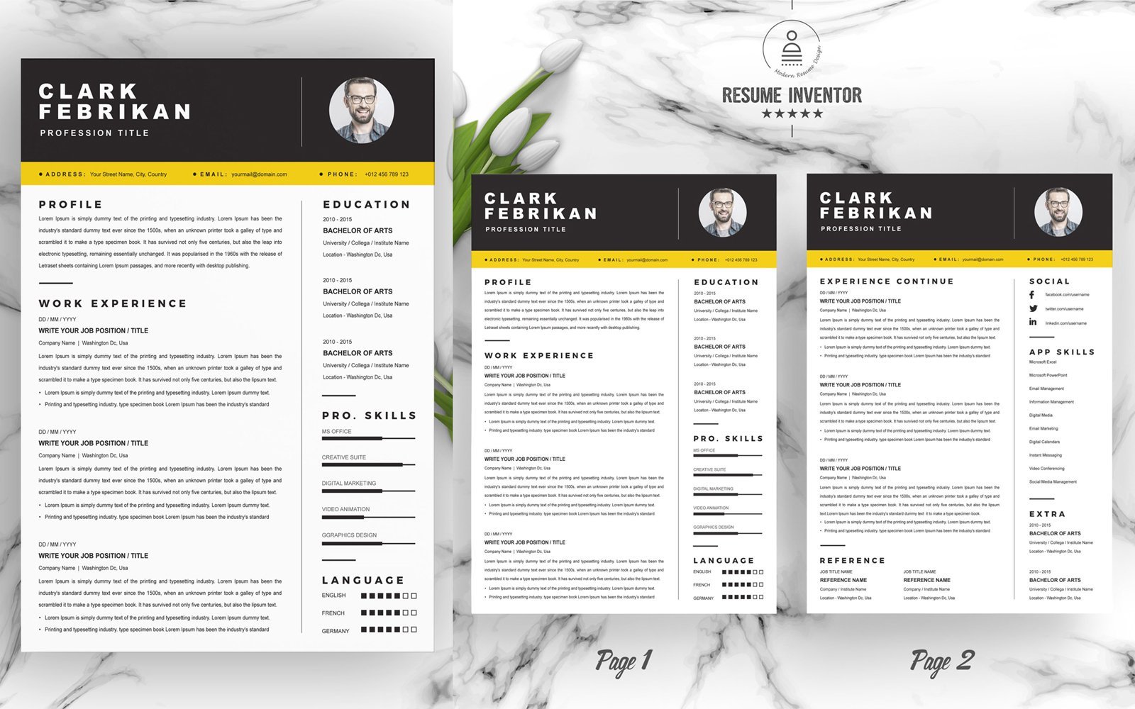 Kit Graphique #195146 Resume Template Divers Modles Web - Logo template Preview