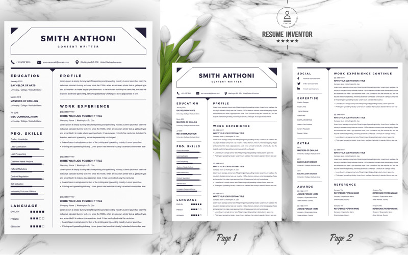 Smith Anthoni / CV Template Resume Template