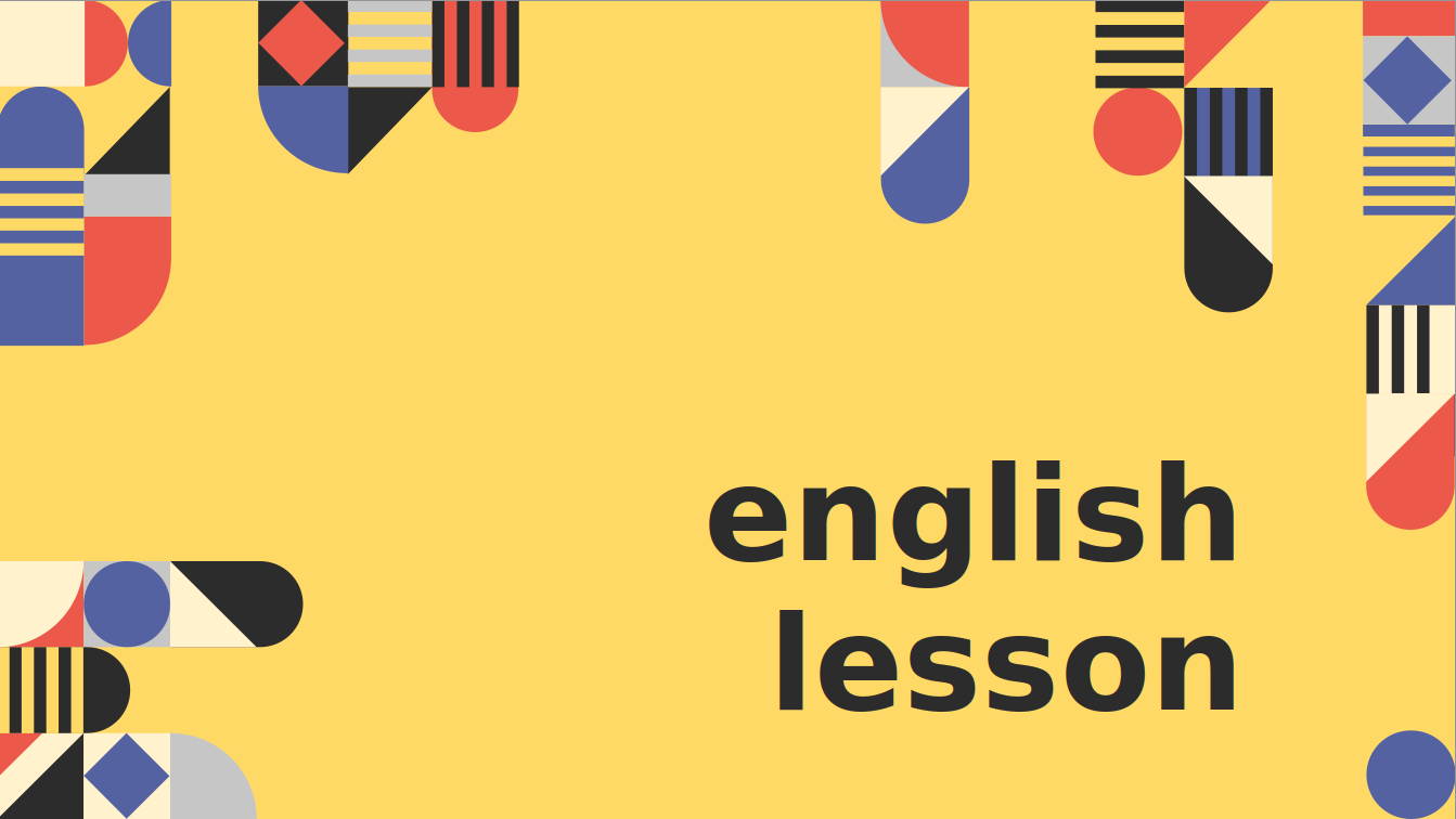 English lessons Presentation PowerPoint Template