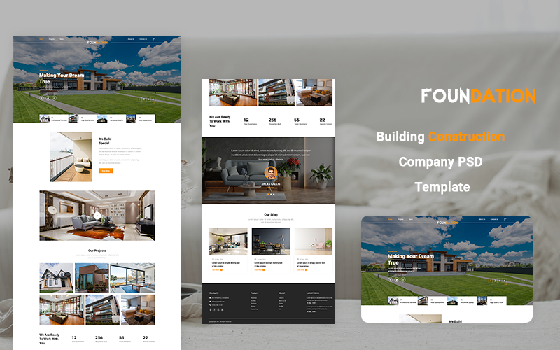 Template #195296 Building Construction Webdesign Template - Logo template Preview