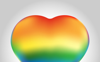 Heart Colorful Rainbow Vector