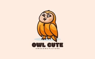 Owl Cute Mascot Logo Style