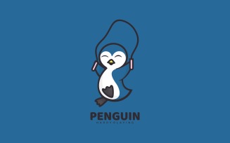 Penguin Cartoon Logo Style