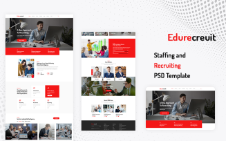 Staffing and Recruiting PSD Template