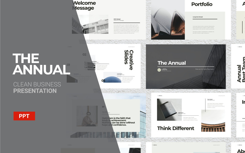 The Annual - Business Presentation - Powerpoint Template PowerPoint Template