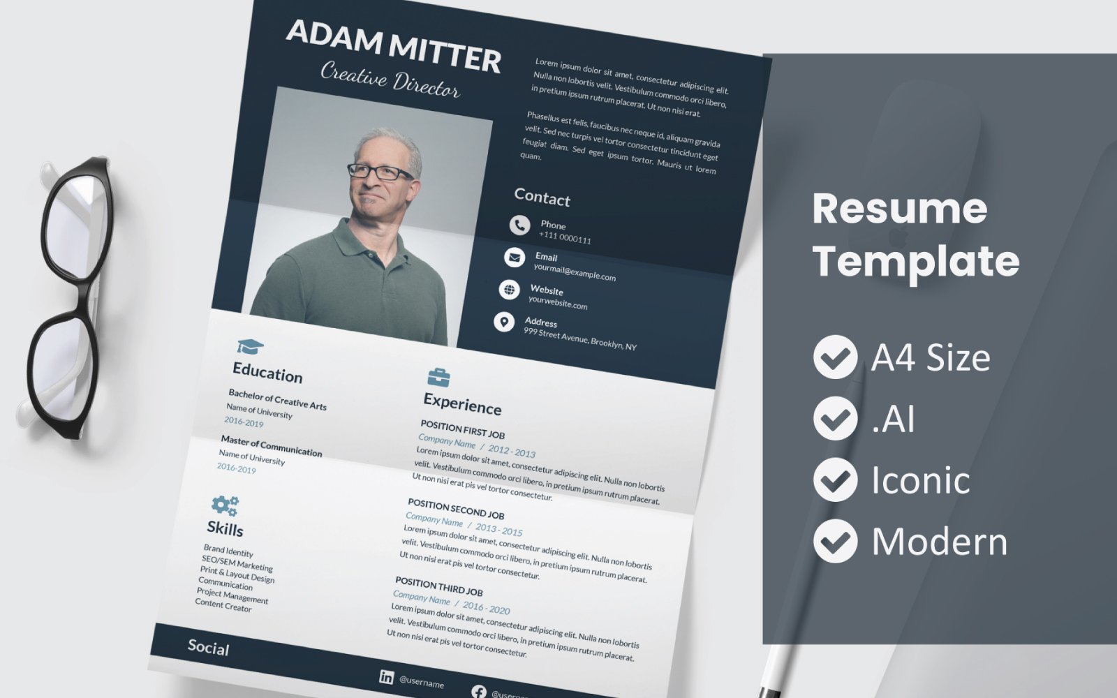 Kit Graphique #195406 Resume Template Divers Modles Web - Logo template Preview