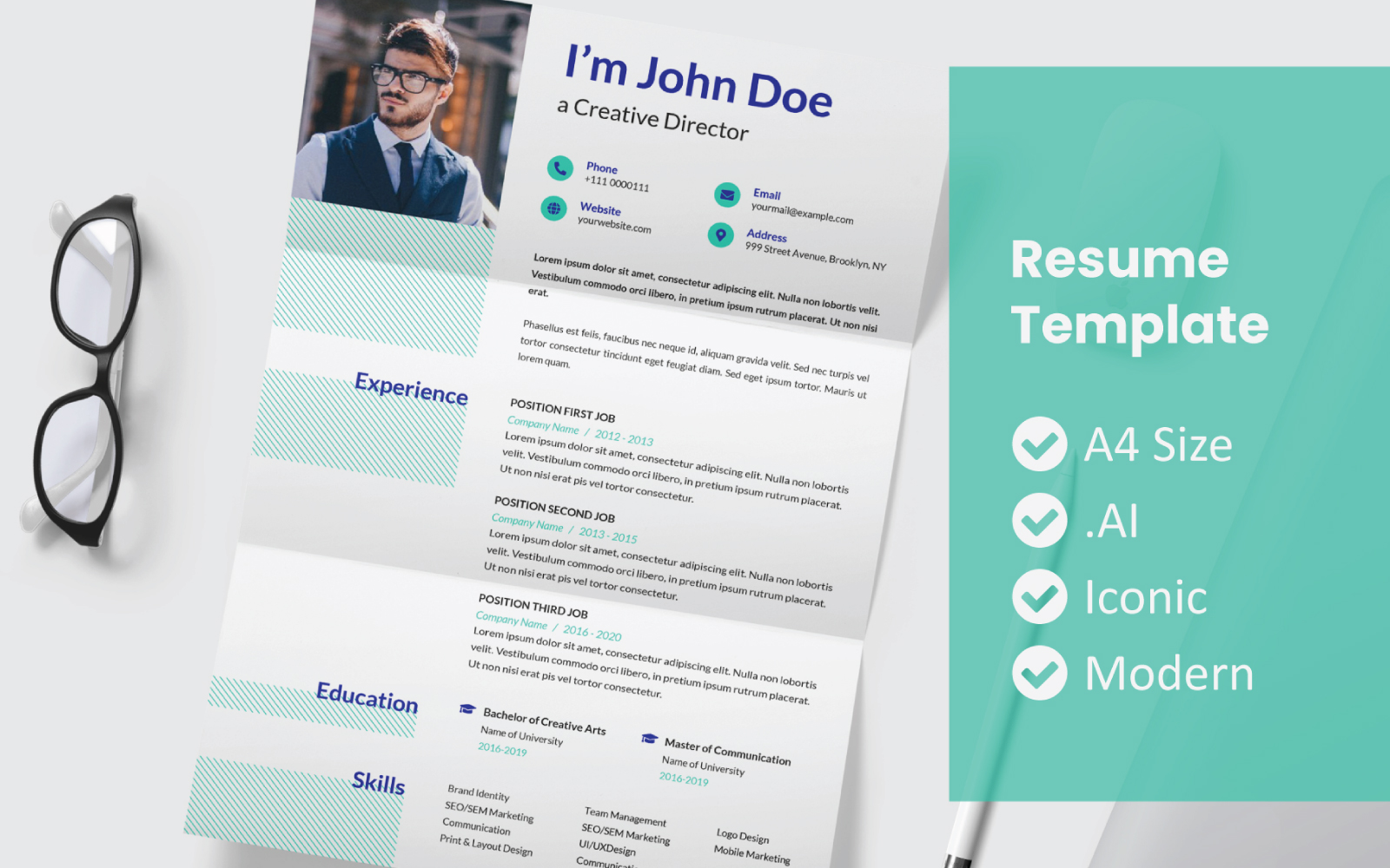 Kit Graphique #195407 Resume Template Divers Modles Web - Logo template Preview