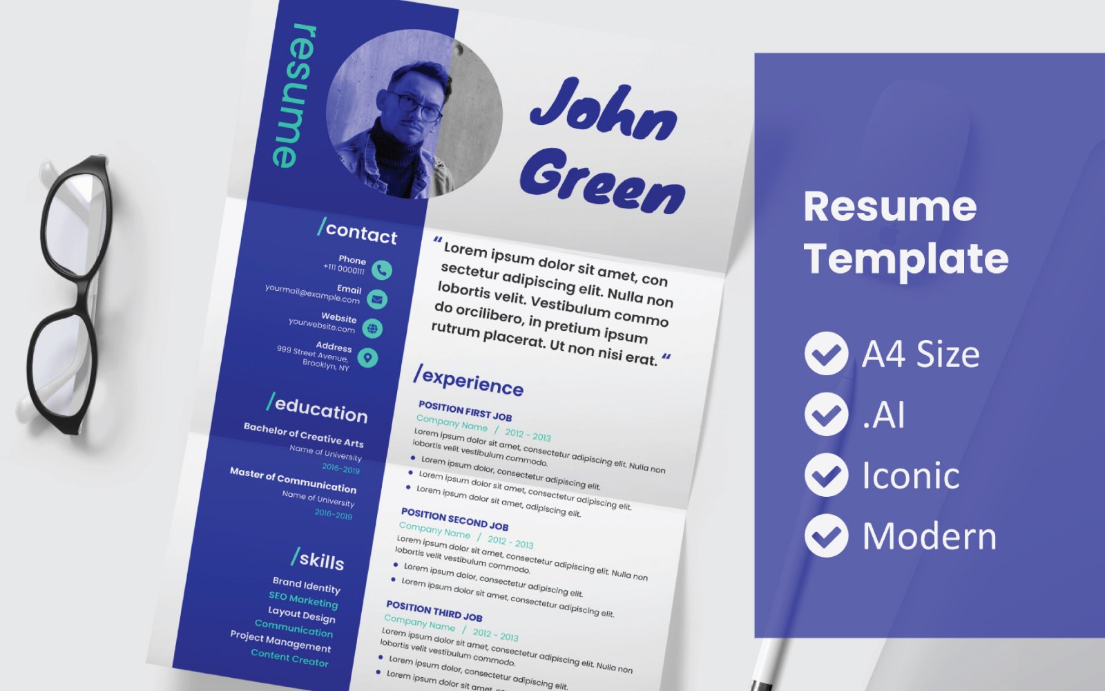 Kit Graphique #195408 Resume Template Divers Modles Web - Logo template Preview