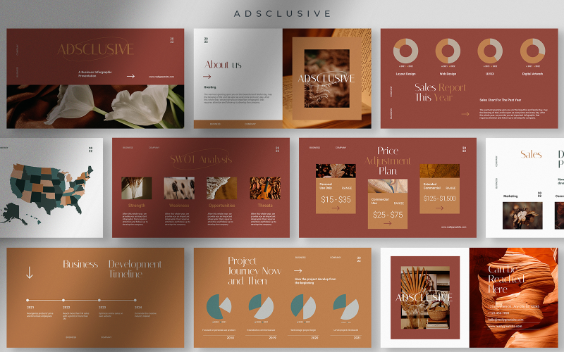 Adsclusive - Business Infographic Presentation PowerPoint Template