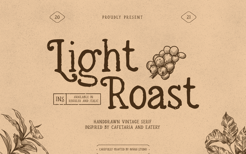 Light Roast - Handdrawn Serif Font
