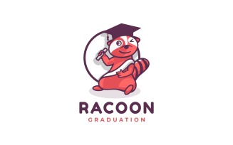 Raccoon Mascot Cartoon Logo Style