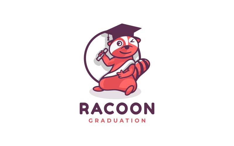 Raccoon Mascot Cartoon Logo Style Logo Template