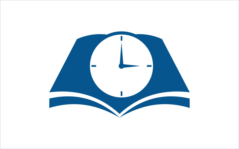 simple book timer vector template Logo Template