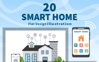 20 Smart Home Technology Vector