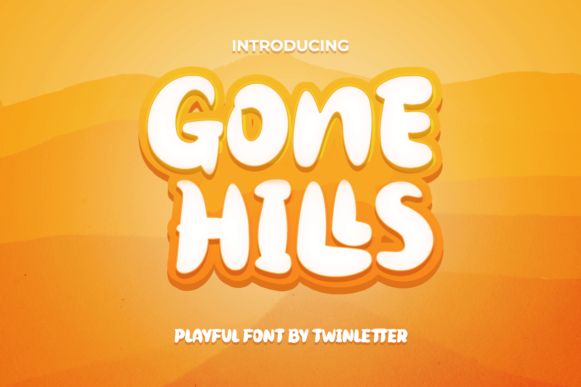 Gone Hills - Whimsical Display Font