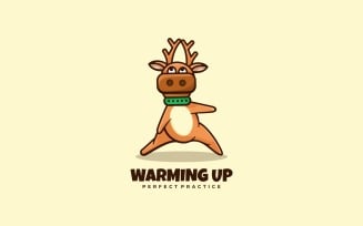 Deer Cartoon Logo Template