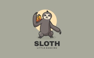 Sloth Cartoon Logo Template