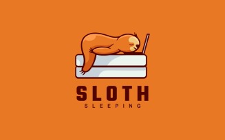 Sloth Mascot Cartoon Logo