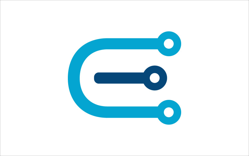 Letter E technology vector template Logo Template
