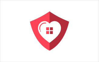 Love home security vector template
