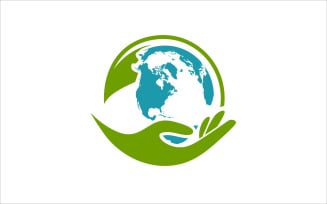 Save earth vector template